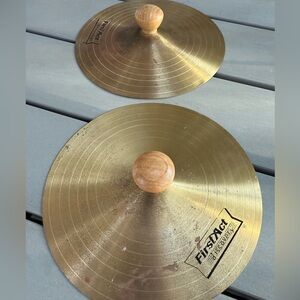 First Act Brass Cymbals with Wooden Handles